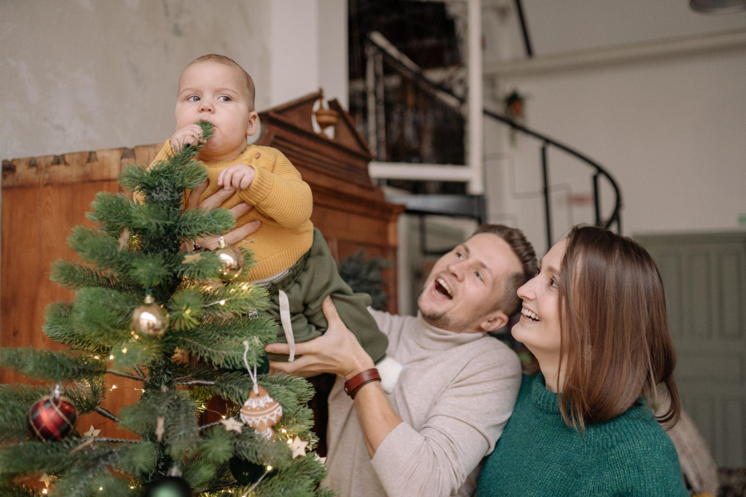 Remembering Kindness and Charity with a Blue Christmas Tree and Wreath