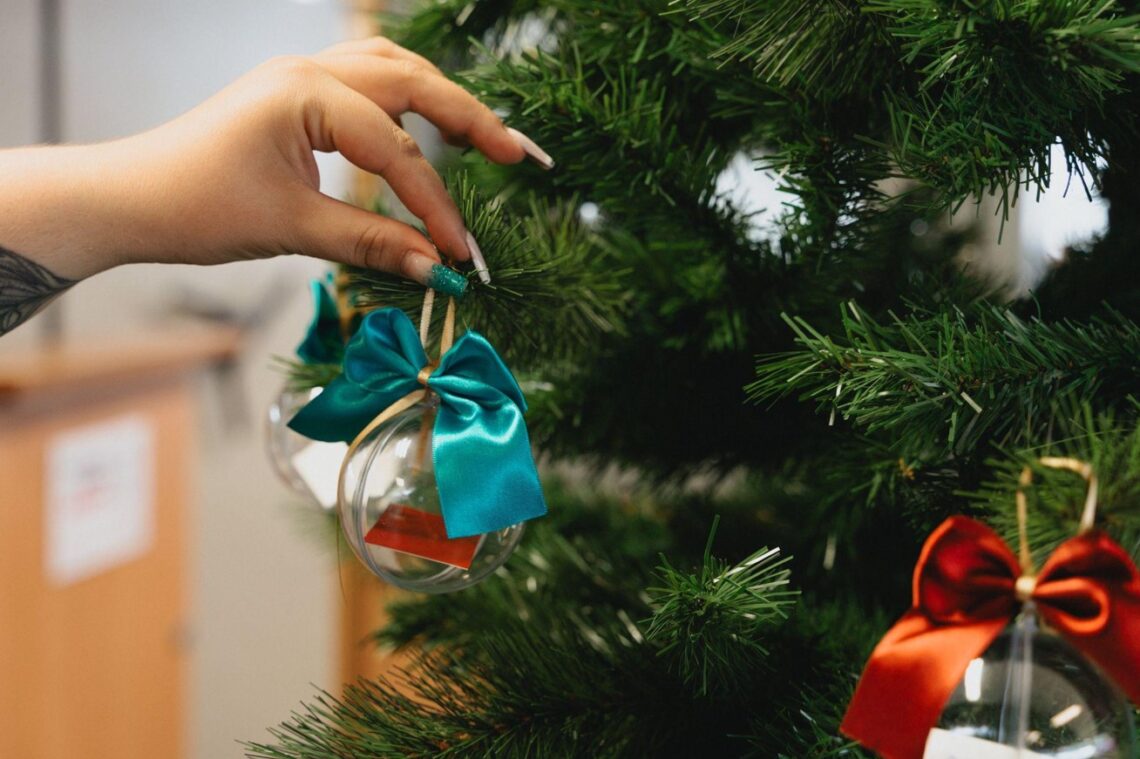 Unlit Artificial Christmas Trees and Holiday Cheer